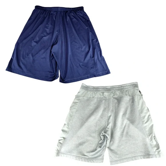 2 Pair Under Armour Shorts sz XL Men Loose Fit Blue White Freedom Spellout 9-10" - Picture 2 of 12